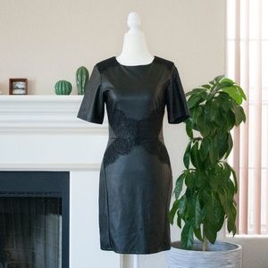 Topshop Pleather and Lace Dress